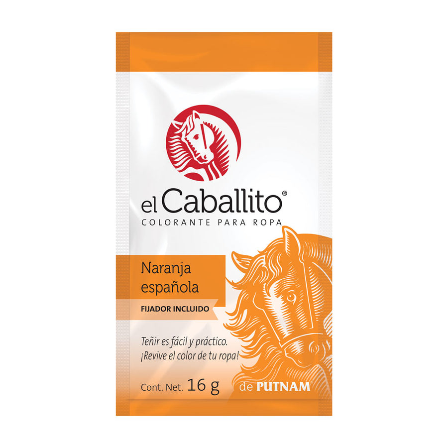el Caballito® Colorante para Ropa Naranja Española 16g