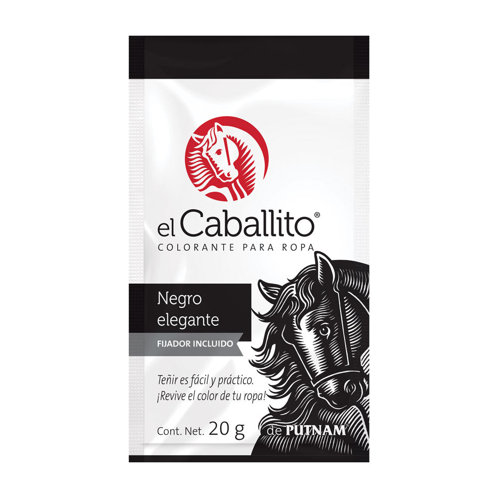 el Caballito® Colorante para Ropa Negro elegante 20g