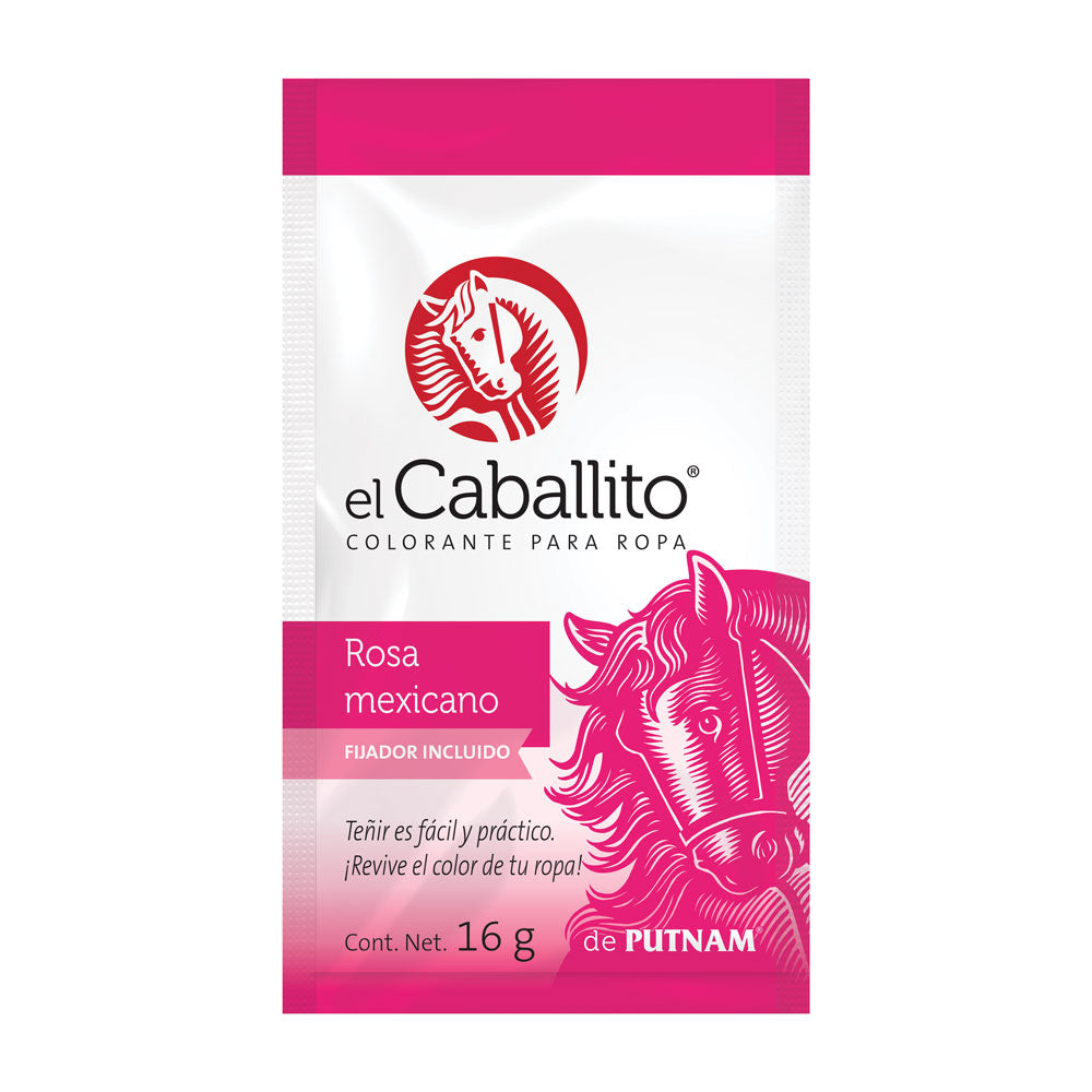 el Caballito® Colorante para Ropa Rosa Mexicano 16g – Colorantes en Polvo  el Caballito®