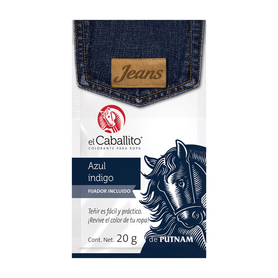 el Caballito® Jeans Colorante para Ropa Azul Índigo 20g