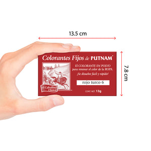 PUTNAM® Colorante para Ropa Rojo Turco 13g