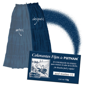 PUTNAM® Colorante para Ropa Azul Marino 13g