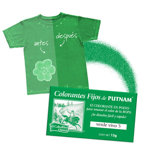 PUTNAM® Colorante para Ropa Verde Vivo 13g