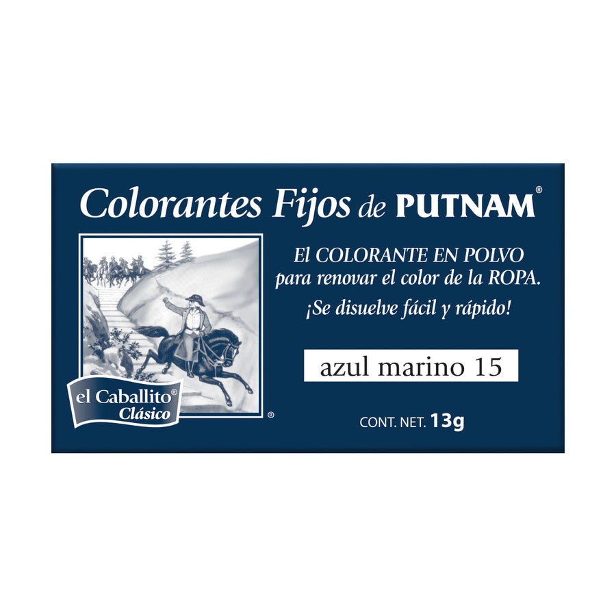 PUTNAM® Colorante para Ropa Azul 13g – Colorantes en Polvo el Caballito®