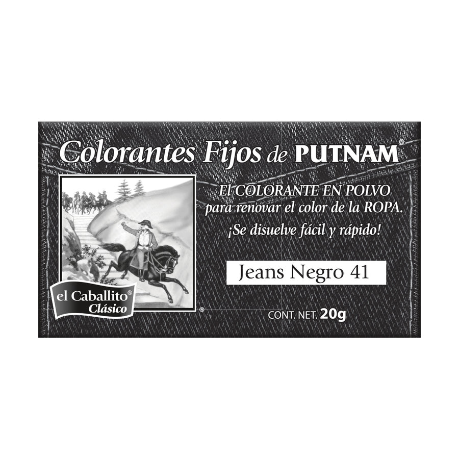 PUTNAM® Colorante para Ropa Jeans Negro 20g – Colorantes en Polvo