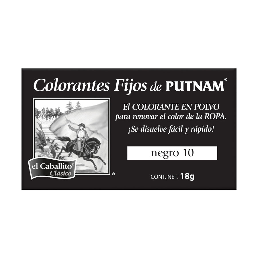 PUTNAM® Colorante para Ropa negro 10 | 18g – Colorantes en Polvo el ...