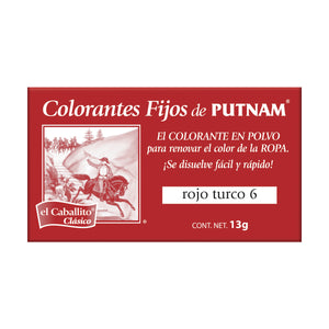 PUTNAM® Colorante para Ropa Rojo Turco 13g