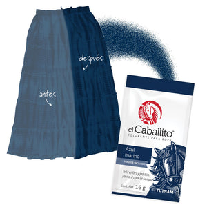 el Caballito® Colorante para Ropa Azul Marino 16g