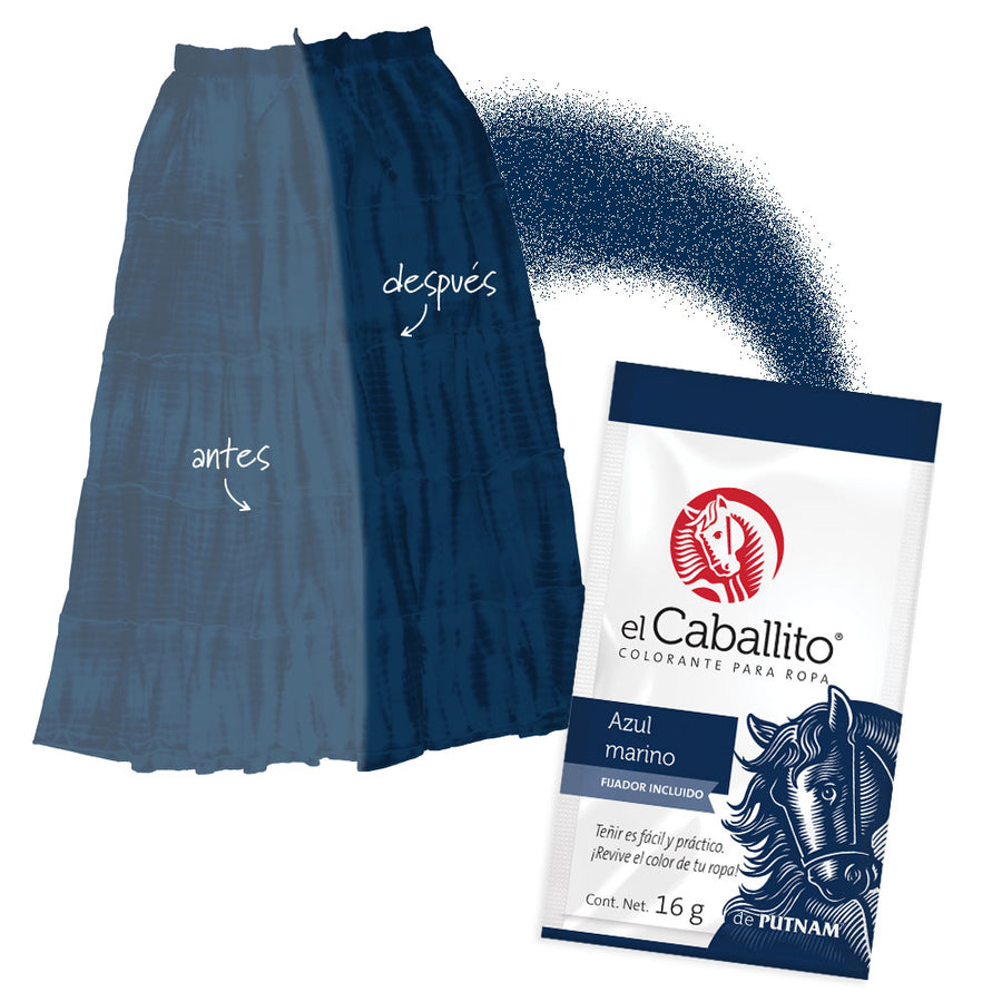 Incorrecto Ánimo Típico el Caballito® Colorante para Ropa Azul Marino 16g – Colorantes en Polvo el  Caballito®