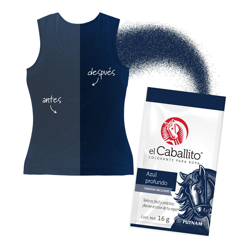 el Caballito® Colorante para Ropa Azul profundo | 16g – Colorantes en ...