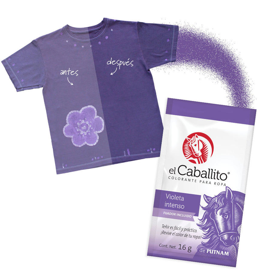 el Caballito® Colorante para Ropa Violeta Intenso 16g – Colorantes en Polvo  el Caballito®